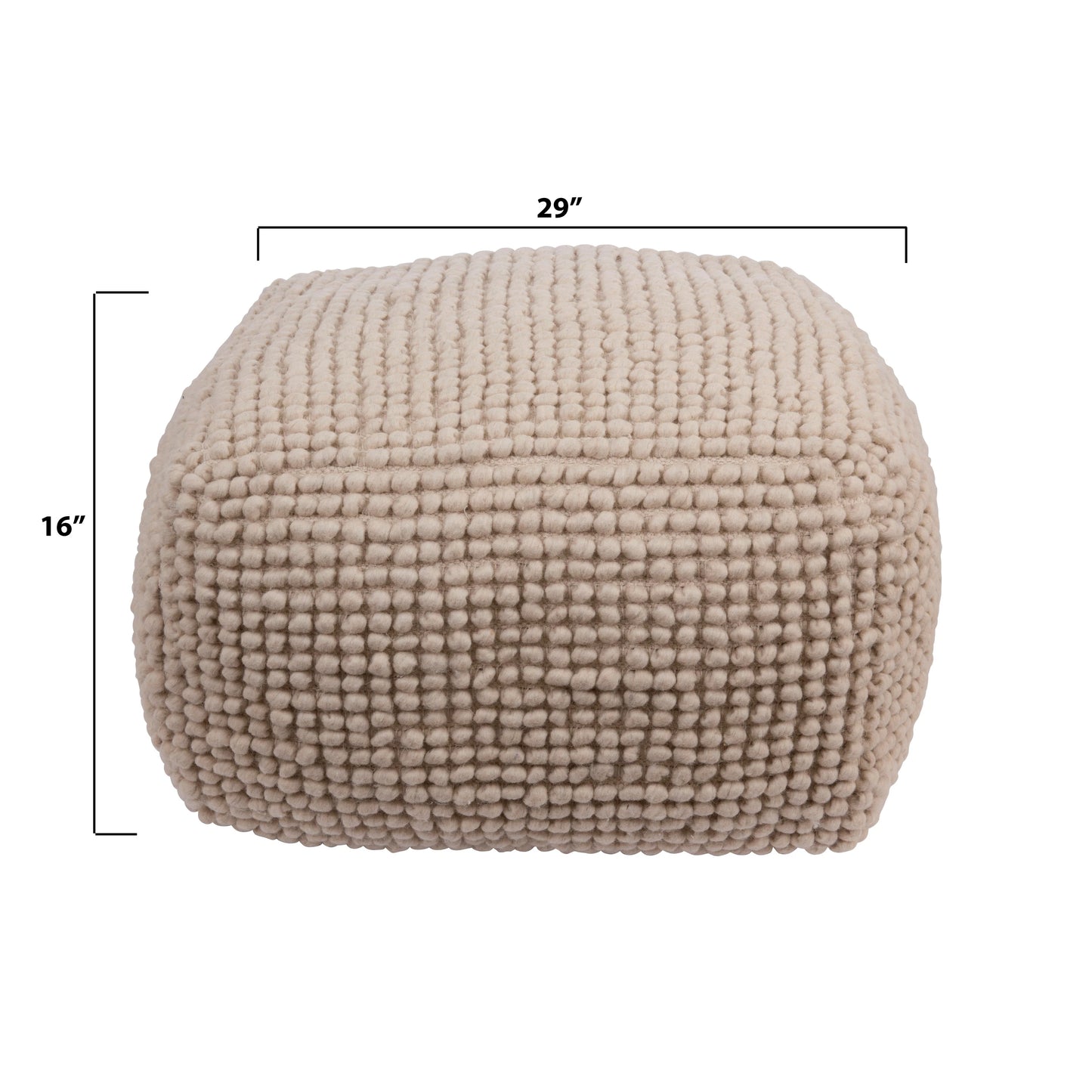 New Zealand Wool Pouf
