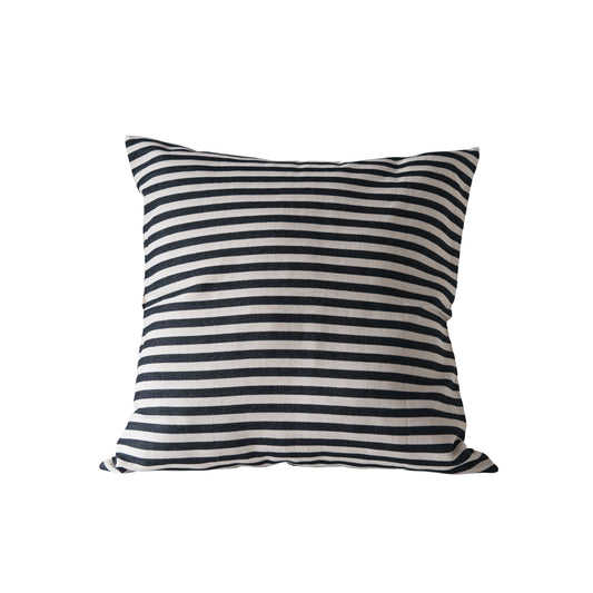 26" Woven Cotton Striped Pillow