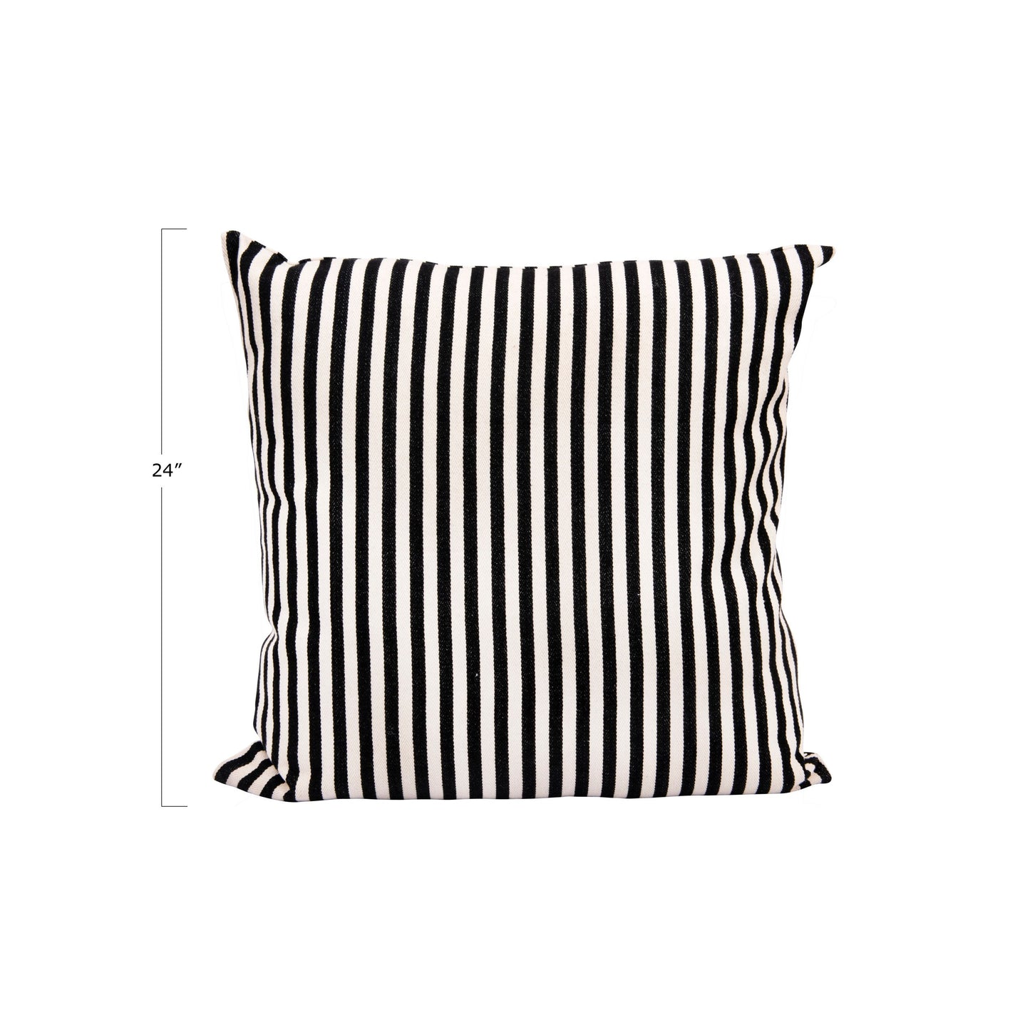 26" Woven Cotton Striped Pillow