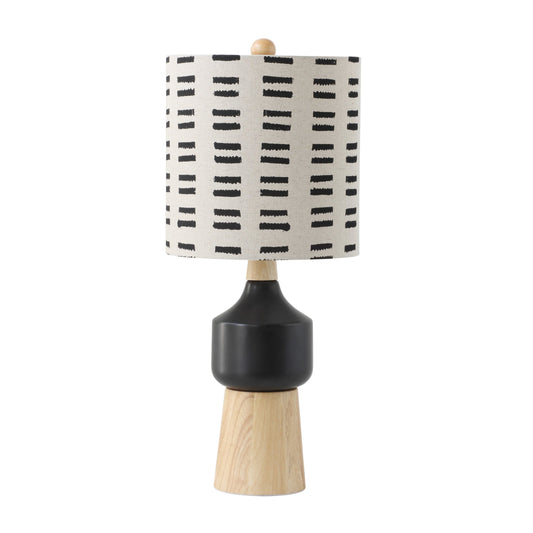 Wood and Ceramic Table Lamp 26"