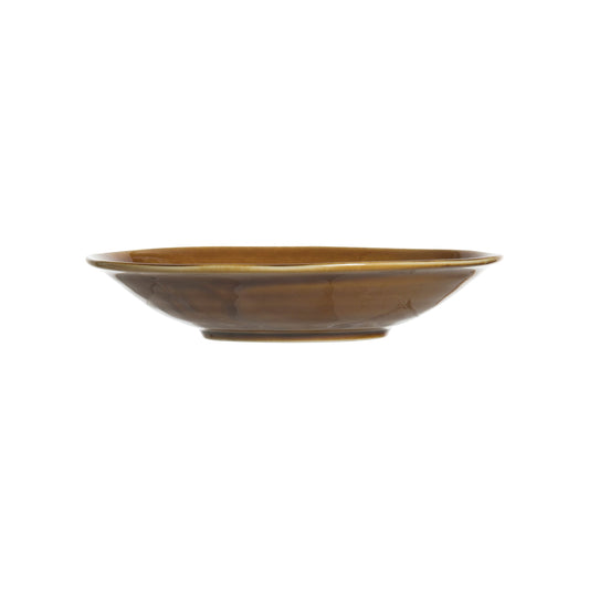 9" Brown Porcelain Bowl