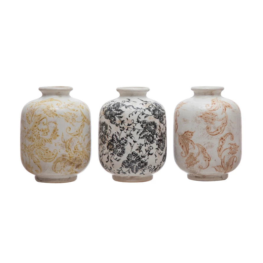 Terracotta Vase with Pattern