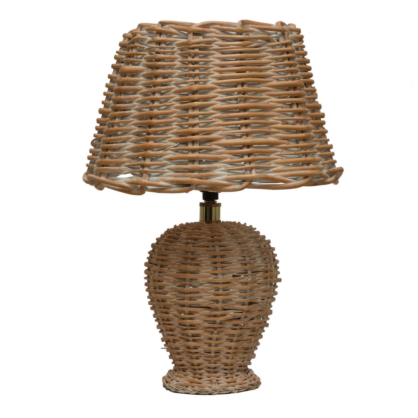Hand-Woven Rattan Table Lamp
