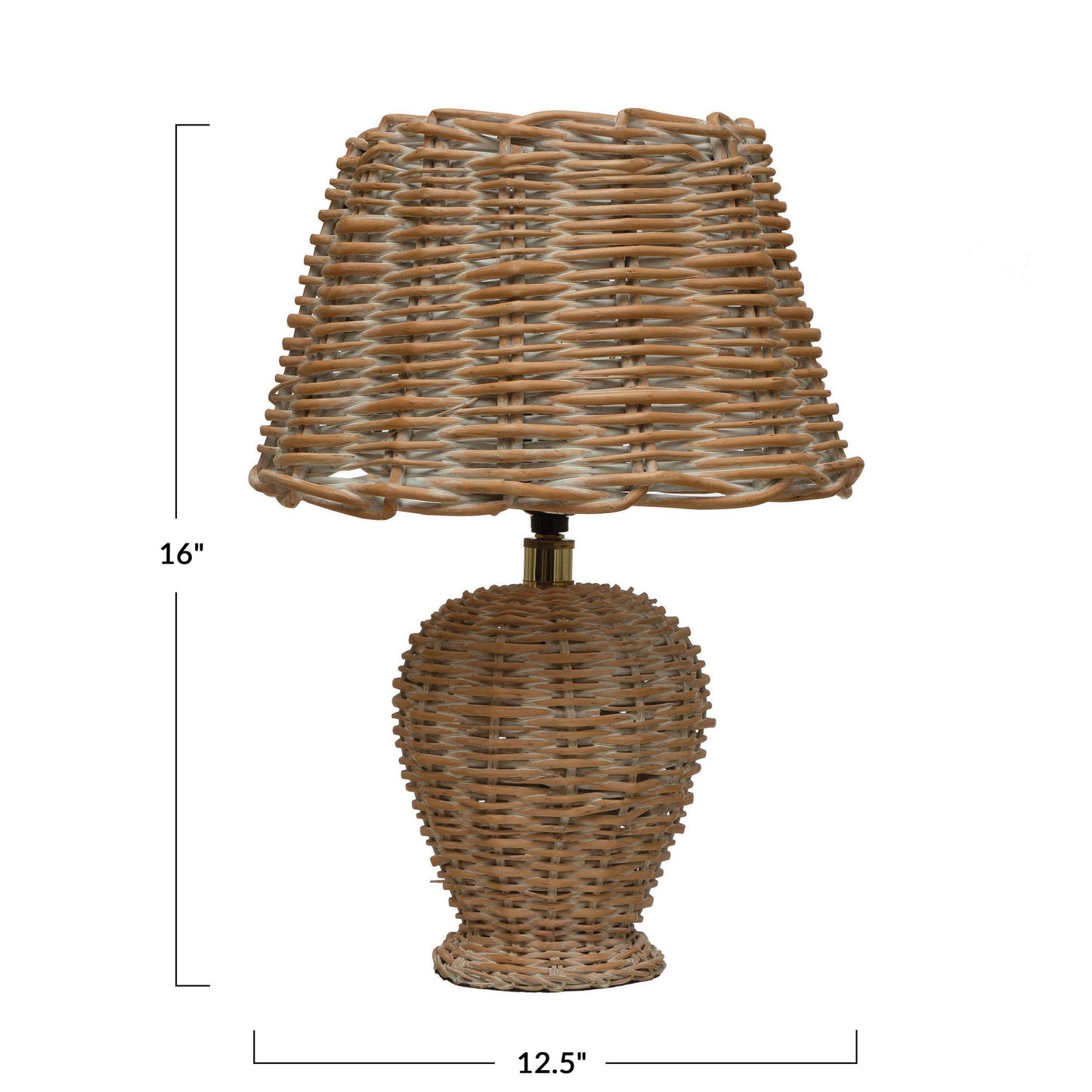 Hand-Woven Rattan Table Lamp