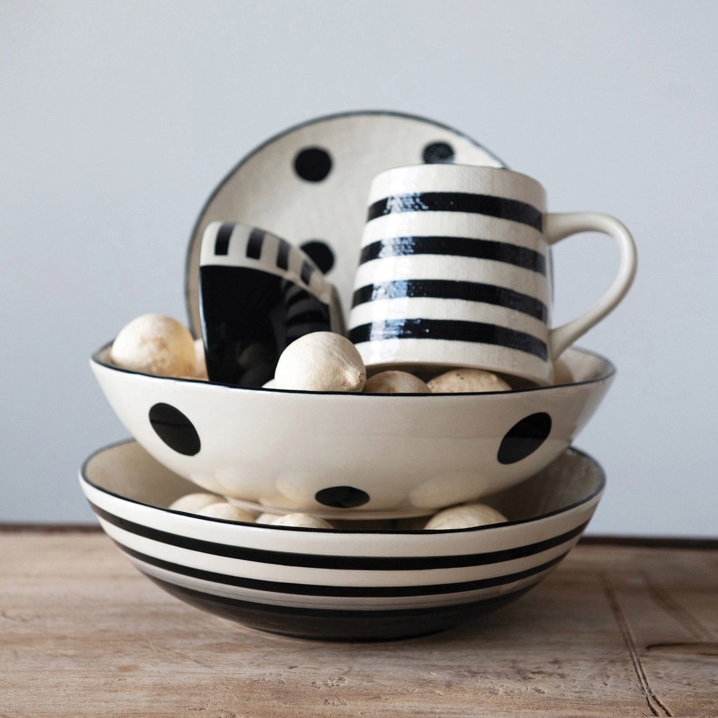 Hand-Painted Stoneware Bowl