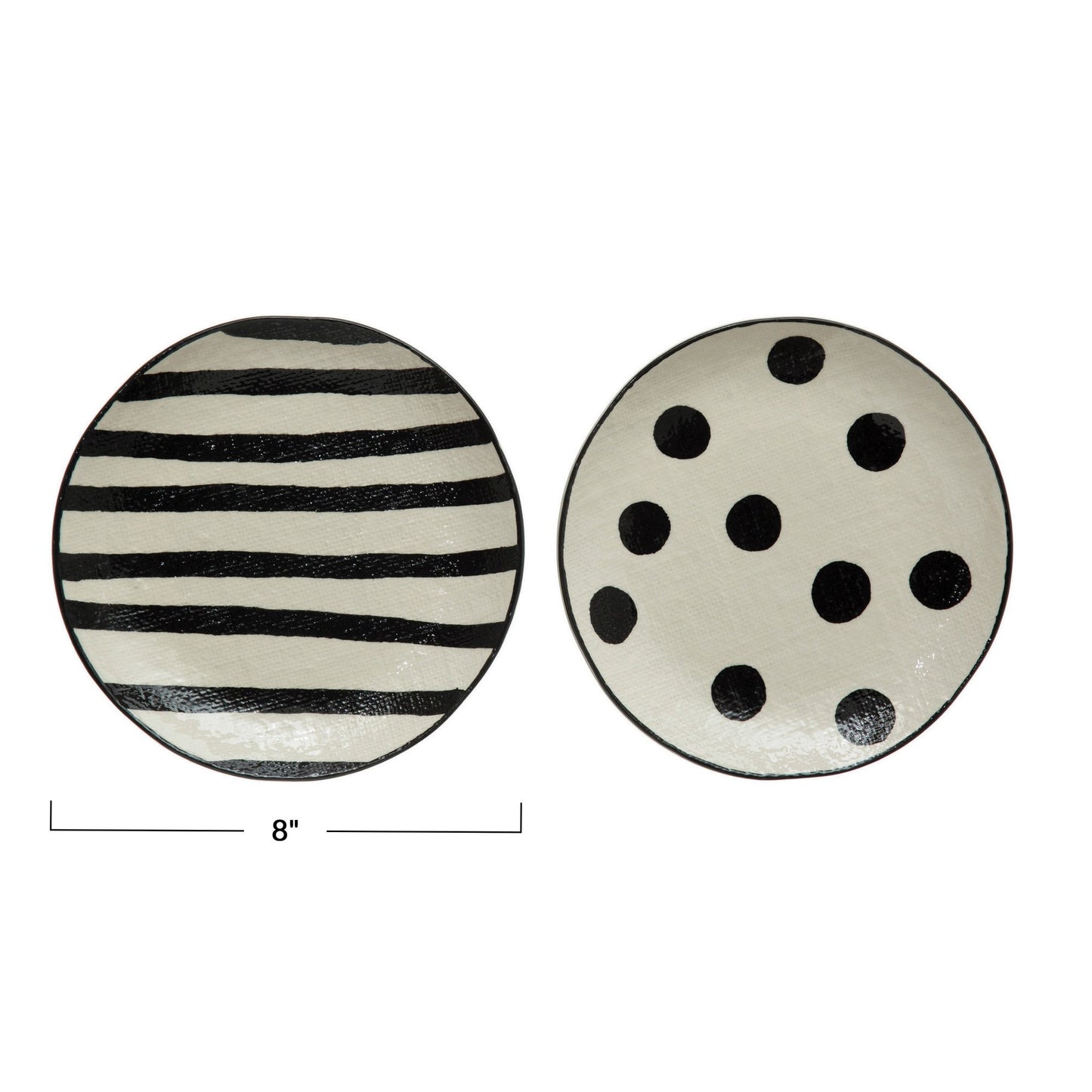 Hand-Painted Plate with Linen Texture