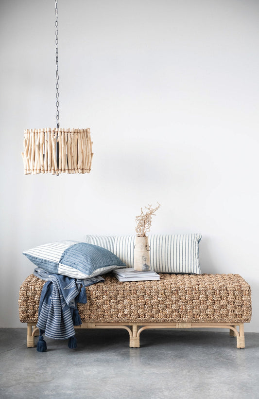 Round Driftwood Pendant Lamp with 3 Lights