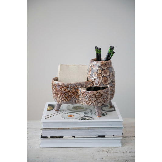Stoneware Planter with 3 Sections