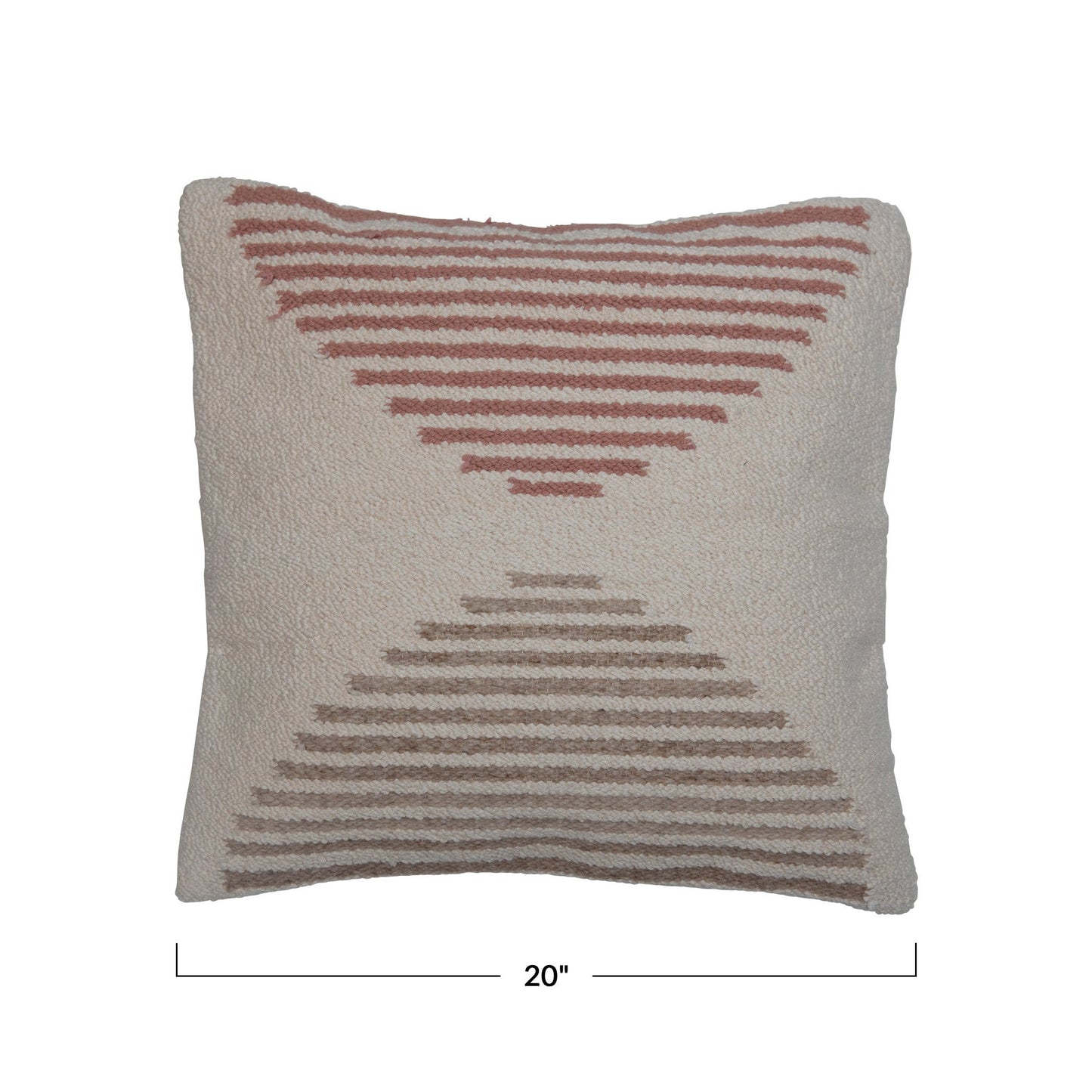 20" Woven Cotton Pillow