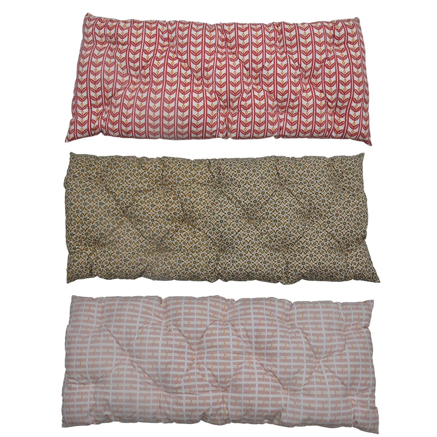 Cotton Printed Tufted French Cushion