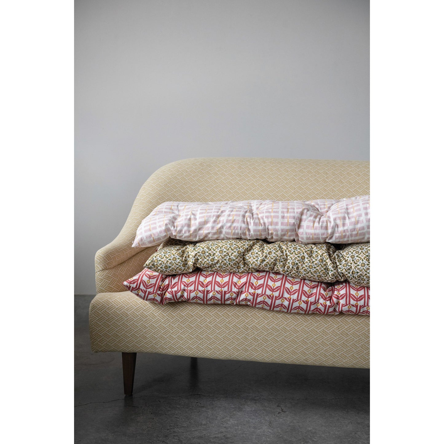 Cotton Printed Tufted French Cushion