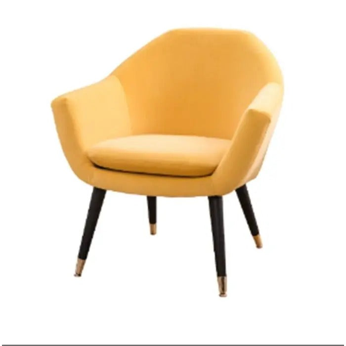 Lounge Armchair Velvet Yellow