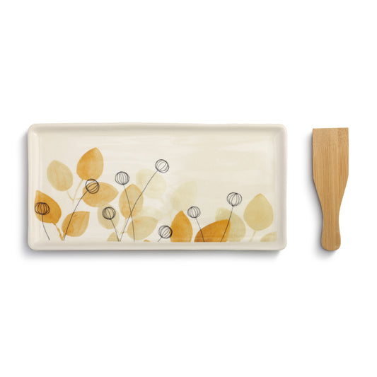 Summer Floral A Tray wih Spatula