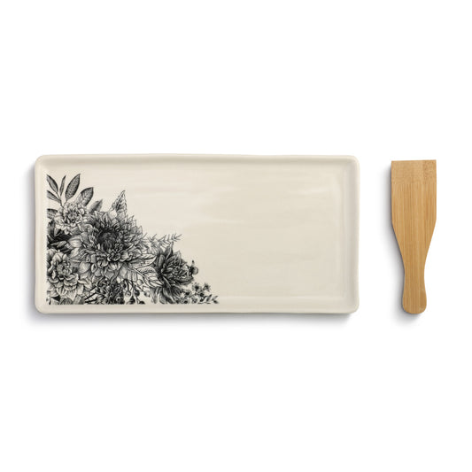 Floral Tray with Spatula