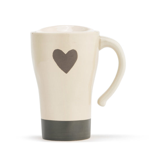 12 ounce Warm Heart Travel Mug  / Tumbler