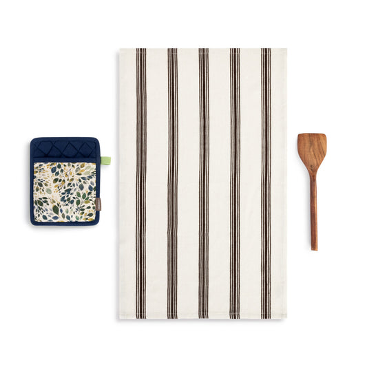Spring Leaves Hot Pad & Towel with Spatula Set