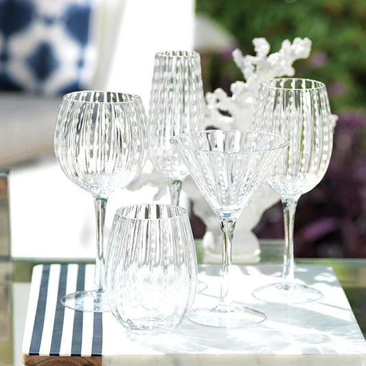 White Dots Stemless Glass