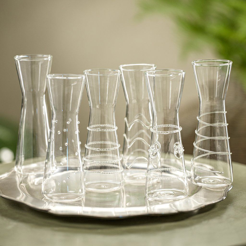Six Assorted Design Individual Carafes Set